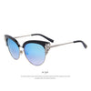 MERRY'S Women Fashion Flower Crystal Decoration Half Frame Butterfly Sunglasses