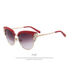 MERRY'S Women Fashion Flower Crystal Decoration Half Frame Butterfly Sunglasses