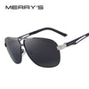 MERRY'S Men Classic Polarized Rectangle Sun glasses HD Polarized Aluminum Driving Sun glasses S'8758