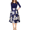 Girls Summer Flower Dress Business Office Ladies Work Dresses Floral Print