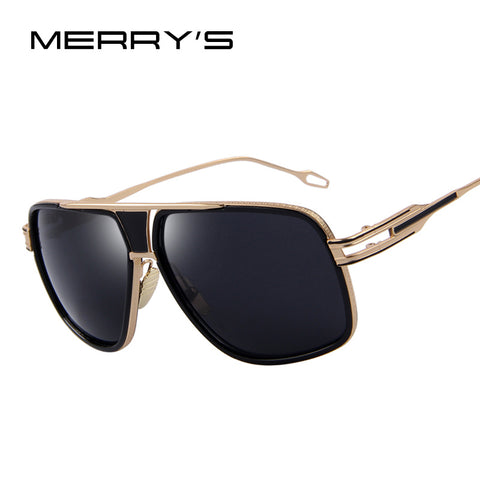 MERRY'S Men's Sunglasses Newest Vintage Big Frame Goggle Summer Style UV400
